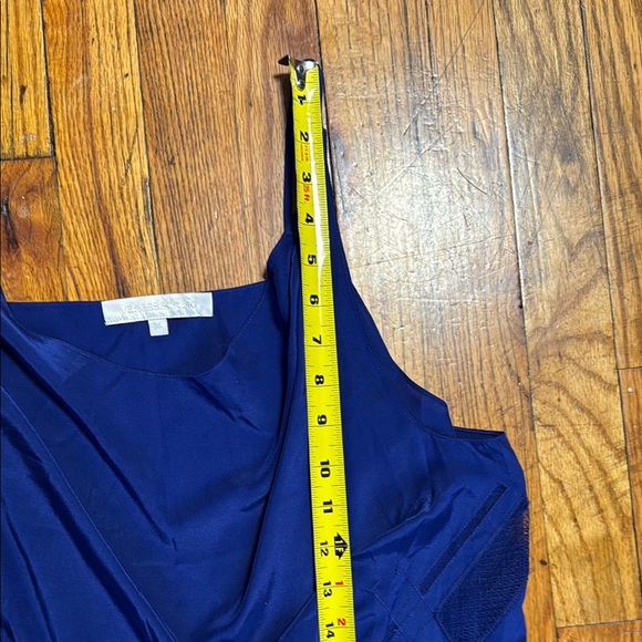 VANESSA BRUNO Women's 100% Silk Blue Slouchy Twist Detail Mini Dress Size 36 - Picture 7 of 11